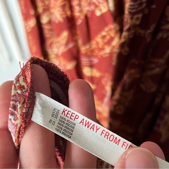 Free People Heat Wave Printed Maxi Dress Size Large - Picture 3 of 5